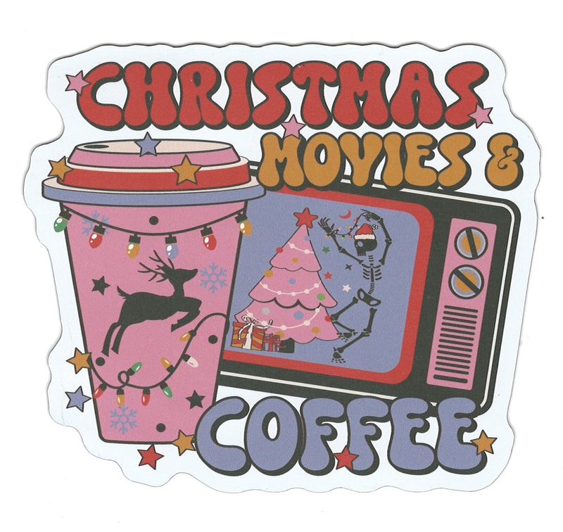 Large Flex Magnet - Christmas Movies and Coffee