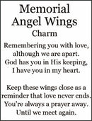 In Memorial Angel Wings Charm