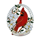 Northern Cardinal Collectible Brass Ornament