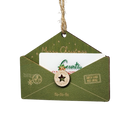 Wooden Letter to Santa Ornament - Green