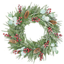 Mixed Pine and Berry Wreath