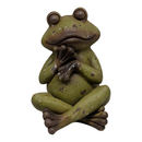 Rustic Zen Frog Statue - - Gift Shoppe >> Figurines - by Gerson - view 4