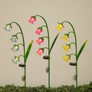 Solar Lighted Glass Flower 40" Stake - - Home & Living >> Garden - by Gerson