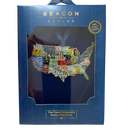 USA License Plate Map Ornament