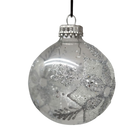 Krebs Value Glass Ornament 4 pack - Frosted Poinsettia