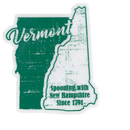 Small Vinyl Sticker - Vermont Spooning with New Hampshire Since 1791 - Magnets - by Sticker Cabana