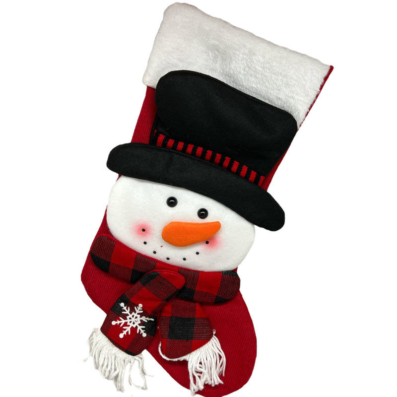 Snowman Plush Stocking