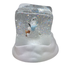 Lighted Swirl Polar Bears Cube Snowglobe - Christmas >> Snowglobes - by Confetti Lites - view 2
