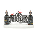 Lighted Christmas Gate with Cardinals