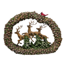 Leaping Deer in Wreath Figurine - Christmas >> Decor - by Roman - view 4