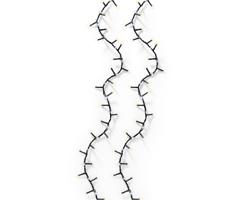 Compact Micro Garland String Lights - 808 LED - Warm/Cool White - Black Wire
