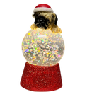 Lighted Pug Snowglobe