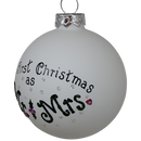 Christmas Keepsake Glass Ornament - First Christmas as Mr and Mrs