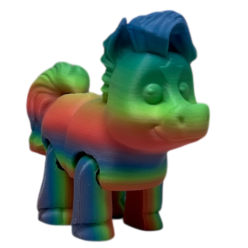 Barnyard Horse- Pastel Rainbow