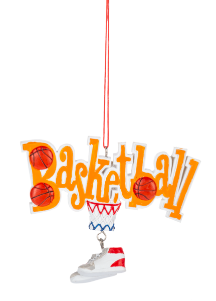 Sports Dangle Ornament - Basketball