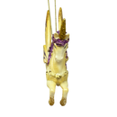 Gold  Winged / Purple Mane Unicorn Ornament