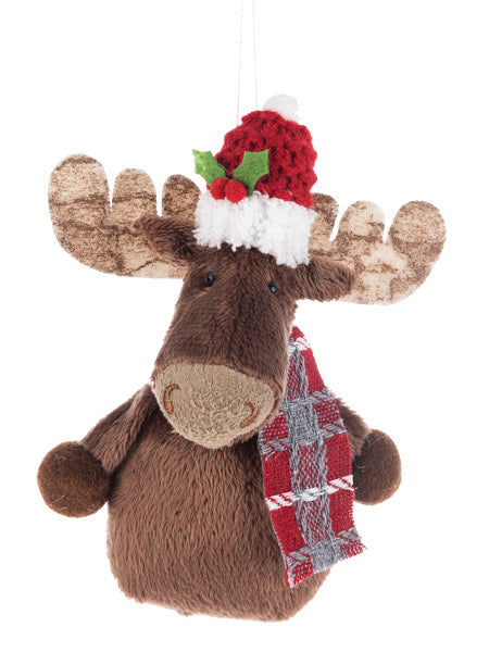 Merry Chris-Moose Plush Ornament -