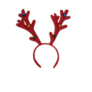 Red Glitzy Antler with Bells