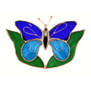 Dark And Light Blue Butterfly with Leaves Suncatcher - Home & Living >> Suncatchers - by Park Designs