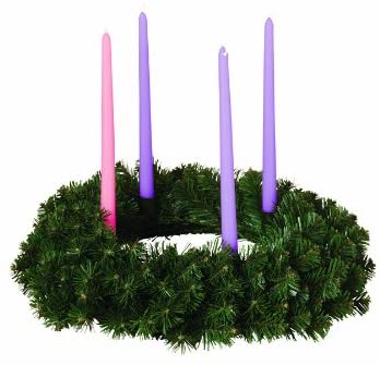 20" Balsam Pine Advent Wreath (candles not included) - The Country Christmas Loft