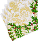Holly Ceramic Ivory And Gold Cocktail Napkins