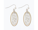 Two-Tone Open Drop Silhouette Earrings - Gift Shoppe >> Jewelry >> Earrings - by Periwinkle By Barlow