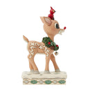 Woodland Rudolph with Cardinal Figurine