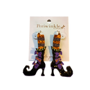 Glittery Witch Hat Booties Earrings