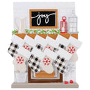 Fireplace Mantle Family of 10 Ornament