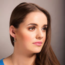 Sterling Silver Green CZ Trinity Earring