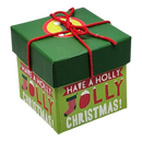 Gift Box Cube for Gift Cards - 3" x 3" -  Holly Jolly Christmas