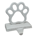 Cast Iron Paw Print Stocking Holder - White