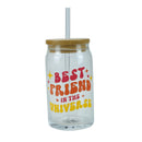 Best Friend Iced Coffee Glass with Straw - Housewares >> Mugs - by Our Name Is Mud