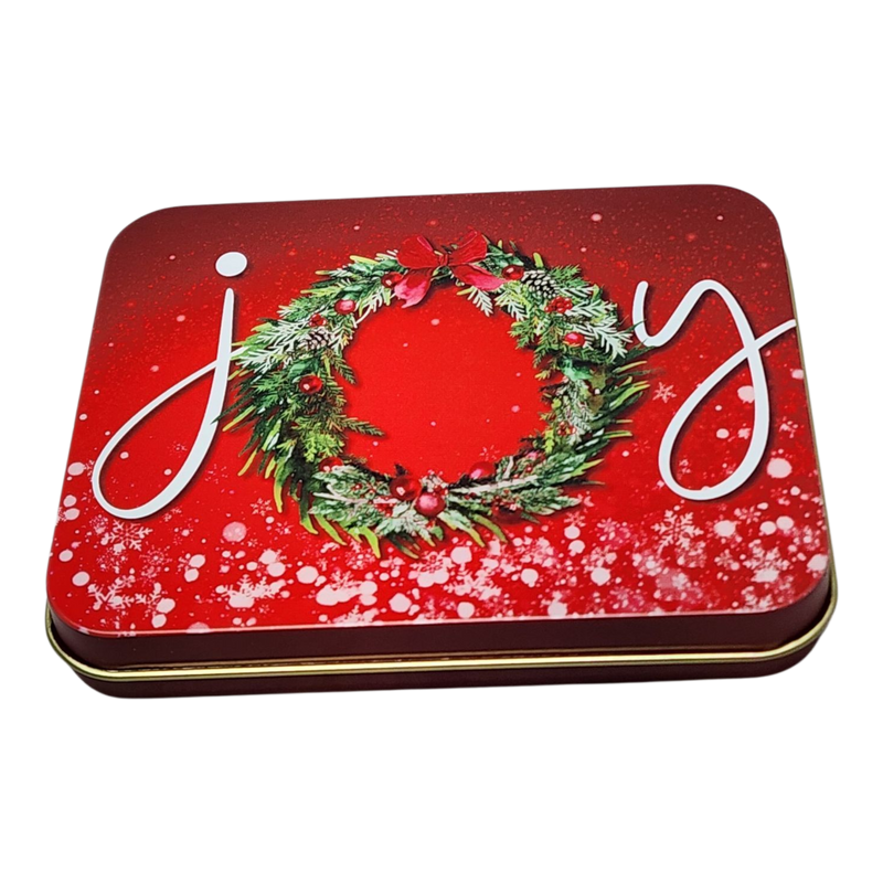 Christmas Gift Card Tin - Joyful Wreath