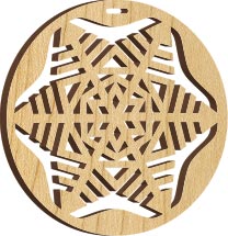 Wooden Solace Ornament - Snowflake - The Country Christmas Loft