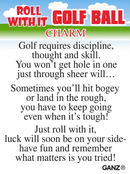Golf Ball Charm - A Symbol of Perseverance and Fun - Gift Shoppe >> Jewelry >> Charms and Worry Stones - by Ganz - view 3
