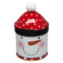 Gift Tin with Pom Pom Hat - Snowman