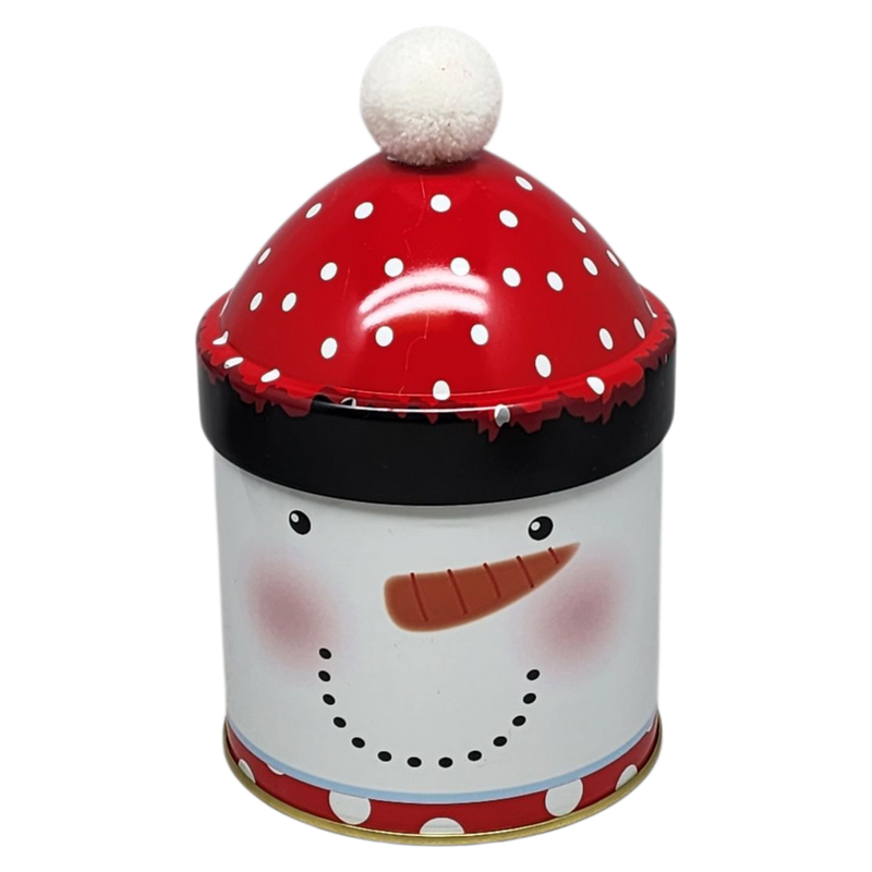 Gift Tin with Pom Pom Hat - Snowman
