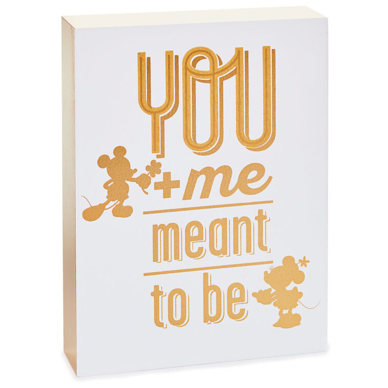 Mickey and Minnie Meant to Be Quote Sign