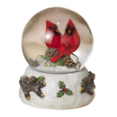 Cardinals on a Pinecone Water Globe - 5 Inch