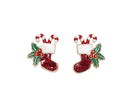 Glittering Christmas Stocking Earrings - Gift Shoppe >> Jewelry >> Earrings - by Periwinkle By Barlow