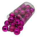 Ball Watch Shatterproof 40mm Ornaments - Set of 34 - Fuschia - Christmas >> Ornaments >> Shatterproof - by Lamphome