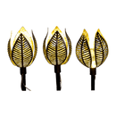 Solar Powered Copper Lily lights - set of 3 - Home & Living >> Garden - by Gerson - view 2