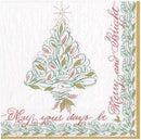 Christmas Calligraphy Paper Cocktail Napkins