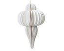 Finial Honeycomb Paper Ornament - 16 Inch -  White