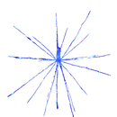 LED Starburst - 21 Inch -  Blue