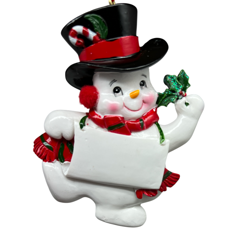 Snow Kid Ornament - Boy - Top hat