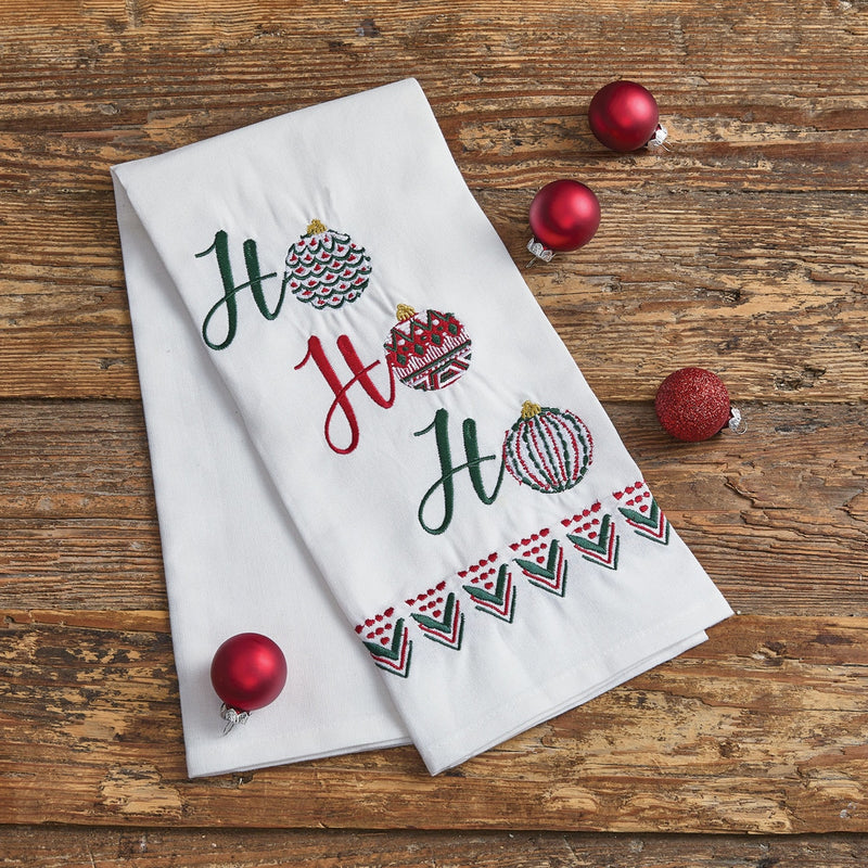Winter Moment Embroidered Decorative Dishtowel