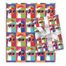 Classic Wrapping Paper - 80 Square Feet - Pop Art Santa