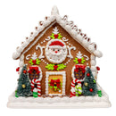 Lighted Gingerbread House With Ribbon Candy Roof - 9 Inch - Christmas >> Figurines >> Gingerbread - by Kurt Adler